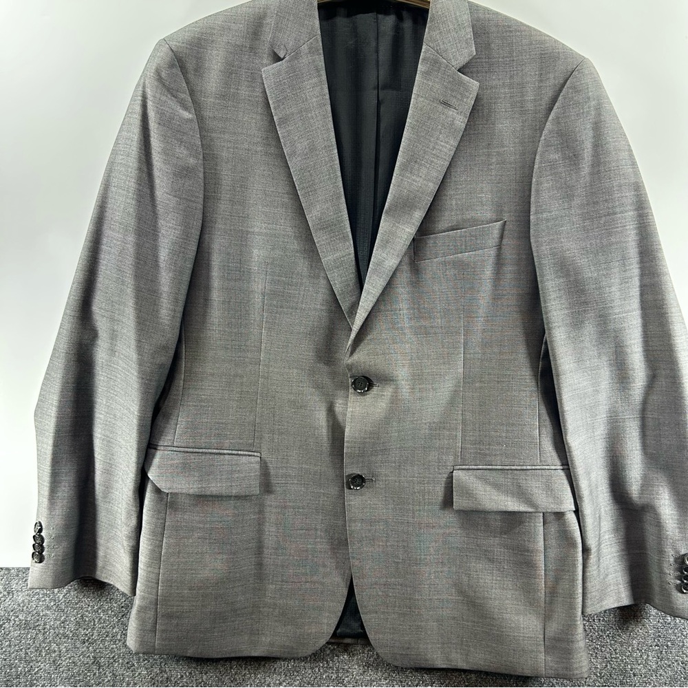 BOSS Hugo Boss Pasini2/Movie2 Comfort Textured Gray Sz 52 EU/42R US Quiet Luxury